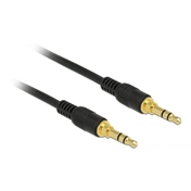 Delock Sztereó Jack Kábel 3,5 mm 3 tűs férfi > férfi 1 m fekete