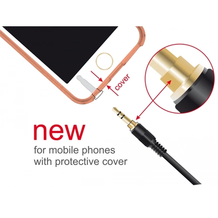 Delock Sztereó Jack Kábel 3,5 mm 3 tűs férfi > férfi 3 m fekete