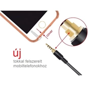 Delock Sztereó jack hosszabbító kábel 3,5 mm 4-tűs apa > anya 5 m hosszú fekete