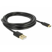 Delock USB 2.0 kábel A-típusú a Type-C 3 m