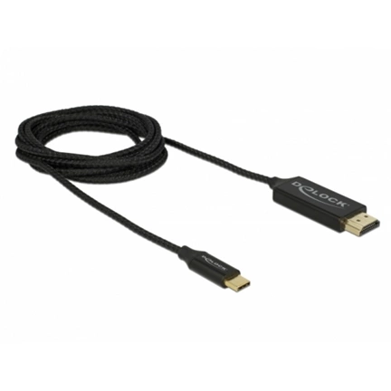 Delock USB Type-C koax kábel HDMI-hoz (DP Alt Mode) 4K 60 Hz 2 m