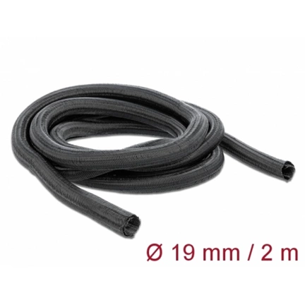 Delock fonott önzáródó kábelharisnya (2m x 19mm) fekete