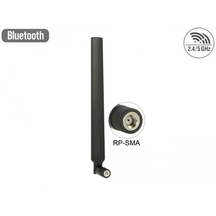Delock gömbszerű WLAN antenna, RP-SMa csatlakozó, 4-7dBi, elfordítható