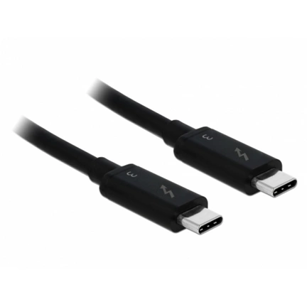 Delock kábel Thunderbolt 3 USB Type-C male passzív 5A 1m fekete