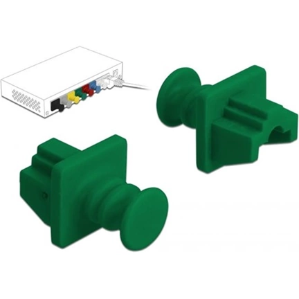 Delock porvédő RJ45 porthoz 10 darab zöld