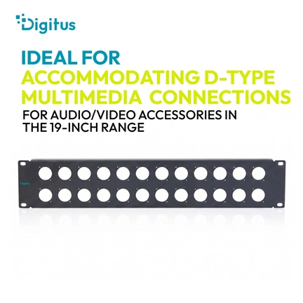 Digitus 2U rack panel for 24 x D-Type modules