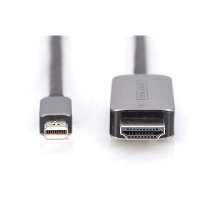 Digitus 8K Mini DisplayPort Adapter Cable Mini DP - HDMI Type A 1m Black