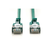 Digitus CAT 6A F-FTP keskeny patch kábel, 0,3 m, zöld, 10 db