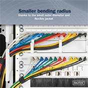 Digitus CAT 6A F-FTP keskeny patch kábel, 0,3 m, zöld, 10 db