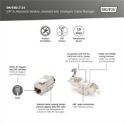 Digitus CAT 6A Keystone Jack, shielded
