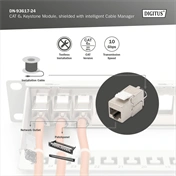 Digitus CAT 6A Keystone Jack, shielded