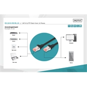 Digitus CAT 6 S-FTP Patch Cable 5m Black (10db)