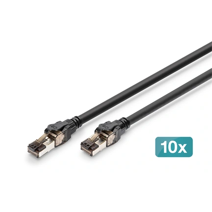 Digitus CAT 8.1 S/FTP patch kábel, 0.5 m, 10 db