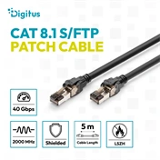 Digitus CAT 8.1 S/FTP patch kábel, 5 m, 10 db