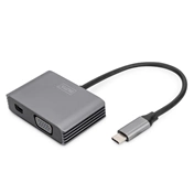 Digitus DA-70825 USB Type-C to VGA/miniDisplayPort 4K/30Hz Graphics Adapter Silver