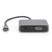 Digitus DA-70825 USB Type-C to VGA/miniDisplayPort 4K/30Hz Graphics Adapter Silver