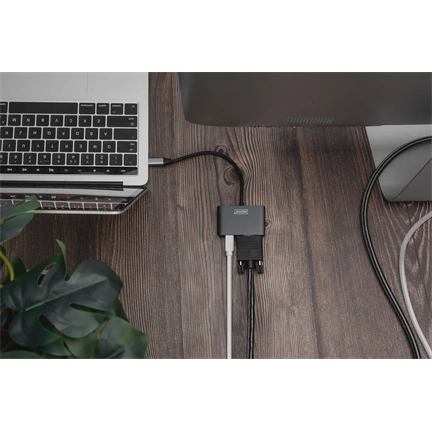 Digitus DA-70825 USB Type-C to VGA/miniDisplayPort 4K/30Hz Graphics Adapter Silver