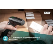 Digitus DA-81002 RJ45/USB 1D/2D kézi vonalkódolvasó USB kit állvánnyal