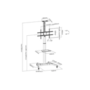 Digitus DA-90370 TV Presentation cart Black