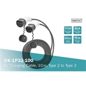 Digitus EV charging cable type 2 to type 2 10m Black