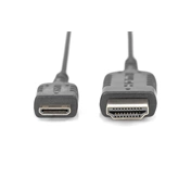 Digitus HDMI High Speed con. cable, type C - A, HighFlex