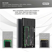 Digitus NVMe Clonestation NVMe 20Gbits USB3.2 Gen2 Aluminium
