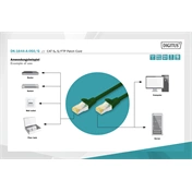 Digitus Professional Cat6A S/FTP PU patch 5m zöld