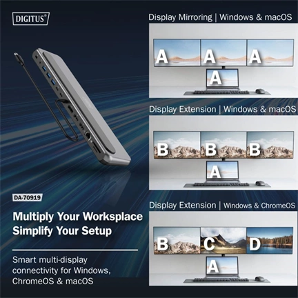 Digitus USB-C 8K docking station 12-port