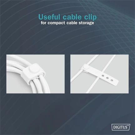 Digitus USB-C Silicone charging cable USB-C to USB-C USB 2.0 60W 0,5m White