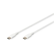 Digitus USB-C Silicone charging cable USB-C to USB-C USB 2.0 60W 0,5m White