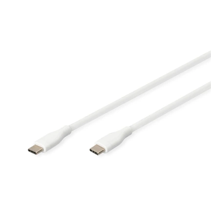 Digitus USB-C Silicone charging cable USB-C to USB-C USB 2.0 60W 0,5m White