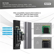 Digitus USB M.2 hard disk enclosure SSD external