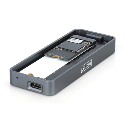 Digitus USB M.2 hard disk enclosure SSD external NVMe  20Gbps USB 3.2 Gen2x2 aluminum