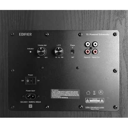 EDIFIER T5 Powered Active Subwoofer - Black