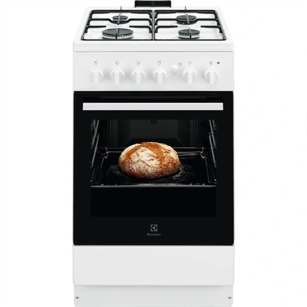 ELECTROLUX LKG500013W Gáztűzhely, 55L, 4 főzőzóna, 50x60cm, Fehér