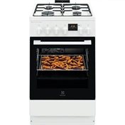 ELECTROLUX LKK560232W Kombinált tűzhely, sütő:58L, SteamBake, 50x60cm, Fehér