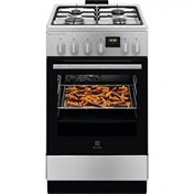 ELECTROLUX LKK560232X Kombinált tűzhely, sütő: 58L, SteamBake, AirFry, Multi 8, 50x60cm, Inox