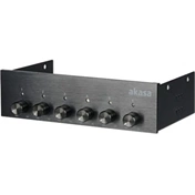 ELŐLAPI PANEL AKASA 5,25" FC.Six Fan-Controller - Fekete