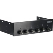 ELŐLAPI PANEL AKASA 5,25" FC.Six Fan-Controller - Fekete