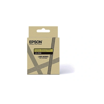 EPSON Colour Tape Yellow/Grey 12mm 8m LK-4YAS