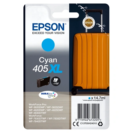 EPSON DURABrite Ultra 405XL Cyan w/RF/acoustic alarm