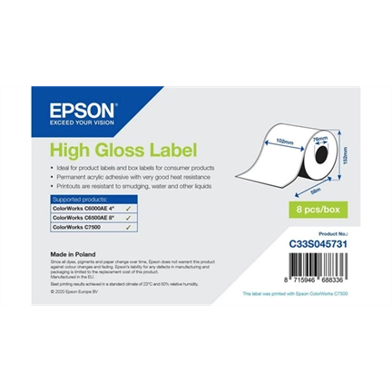 EPSON High Gloss Label Cont.R, 102mm x 58m
