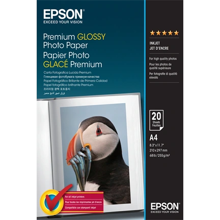 EPSON Premium Glossy A4 255g 20db