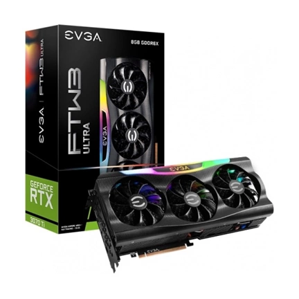 EVGA GeForce RTX 3070 Ti FTW3 Ultra Gaming, 8GB GDDR6X, iCX3 Technology, ARGB LED, Metal Backplate EVGA GeForce RTX 3070 Ti FTW3 Ultra Gaming, 8GB GDDR6X, iCX3 Technology, ARGB LED, Metal Backplate