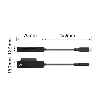 EWENT 2,5" SATA > USB Type-C adapter
