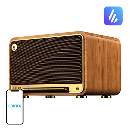 Edifier D32 asztali Bluetooth hangszóró, barna