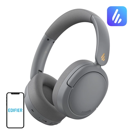 Edifier W800BT Pro vezeték nélküli fejhallgató, hibrid aktív zajszűrés, szürke