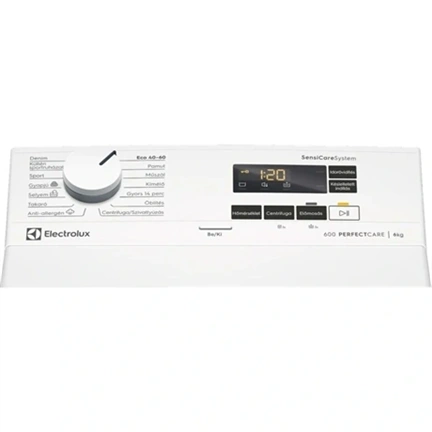 Electrolux EW6T106H PerfectCare felültöltős mosógép, ökoinverter motor, Antiallergén program gőzzel,  6 kg, 1000 f/p.