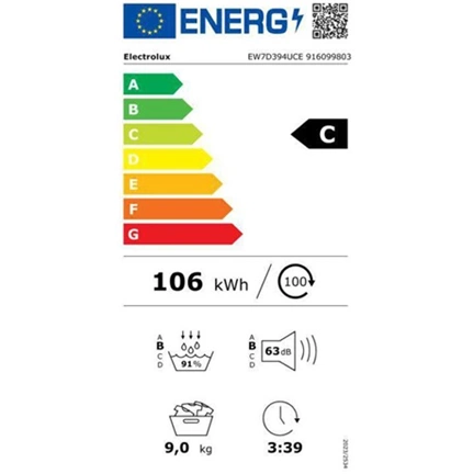 Electrolux EW7D394UCE hőszivattyús szárítógép