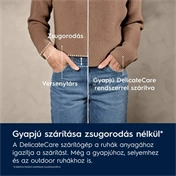 Electrolux EW7D39BOCE DelicateCare Hőszivattyús szárítógép, C  energiaosztály, 9 kg, inverter motor, Wifi